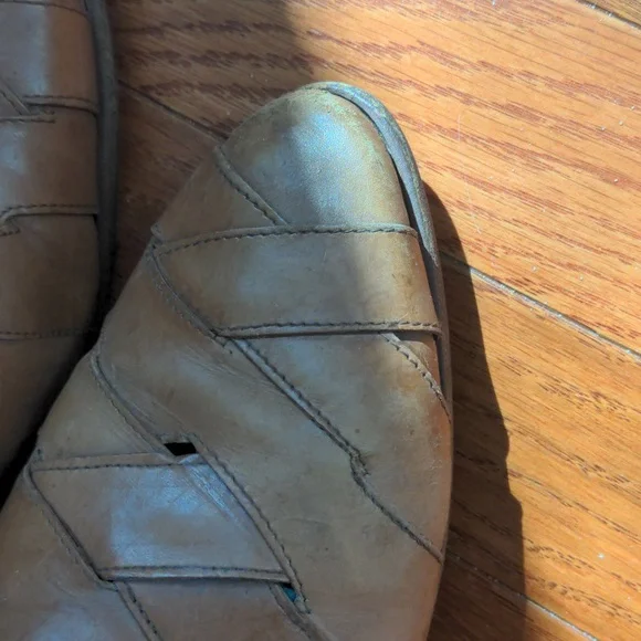 Vintage Made in Italy Woven Leather Flats - Picture 6 of 10